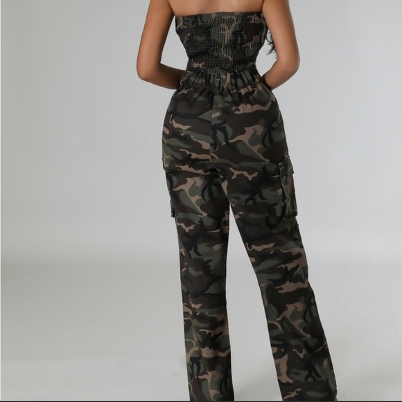 Camo strapless jumpsuit - Picture 3 of 3